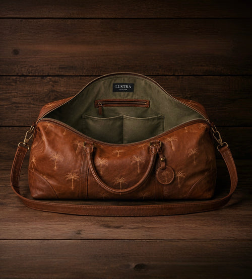 The Sovereign cognac leather heritage travel bag